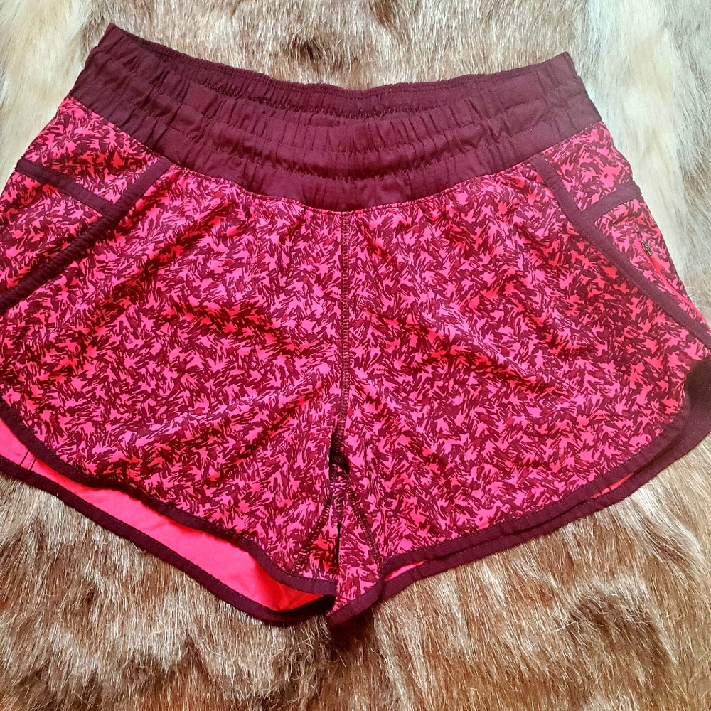 lululemon athletica Pink and Maroon Athletic Shorts